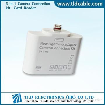 hotselling 5 in 1 Camera Connection kit Card Reader for iPad Mini